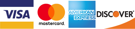 Visa, Mastercard, American Express, Discover