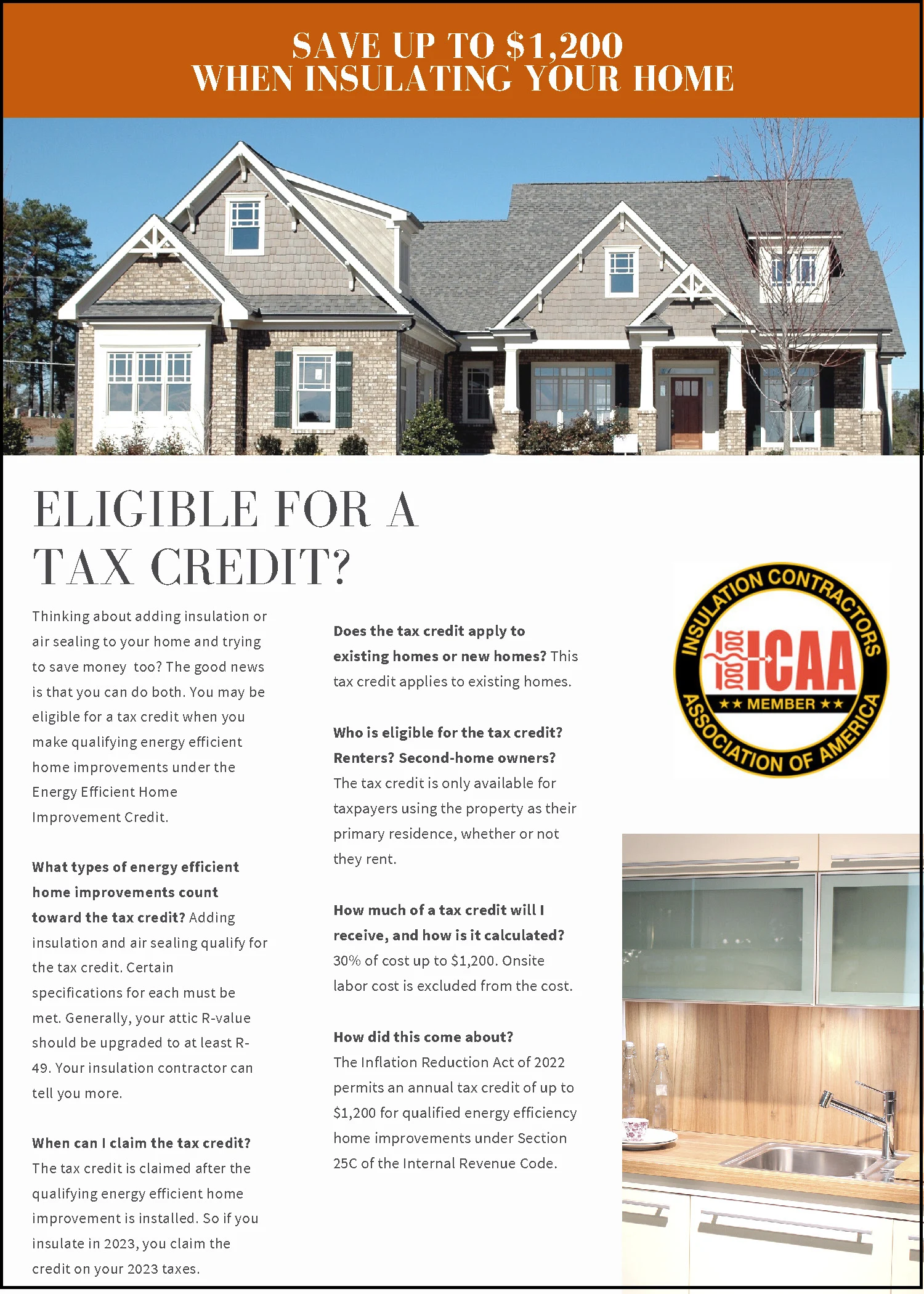 ICAA Tax Credit Flyer ICAA Member ICAA FLYER For Tax Credit Eligibility.