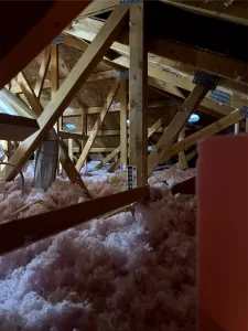 Blown in attic insulation Retrofit