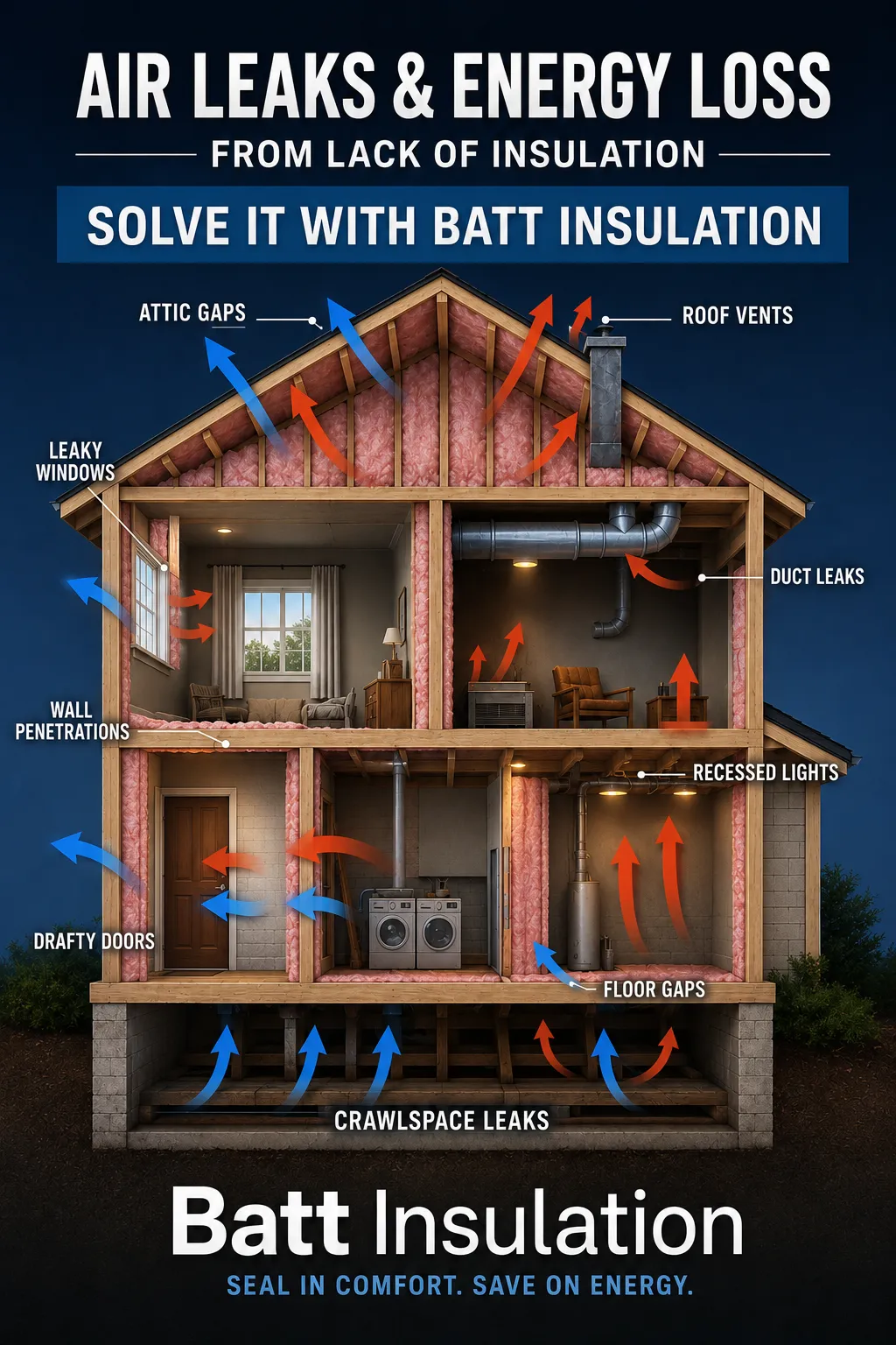 Batt Insulation Graphic