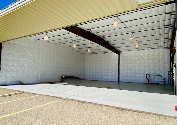 Vinyl_Insulation_installation_Albuquerque_New_Mexico Commercial vinyl insulation installation for warehouse in Albuquerque, New Mexico